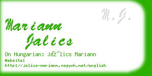 mariann jalics business card